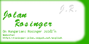 jolan rosinger business card